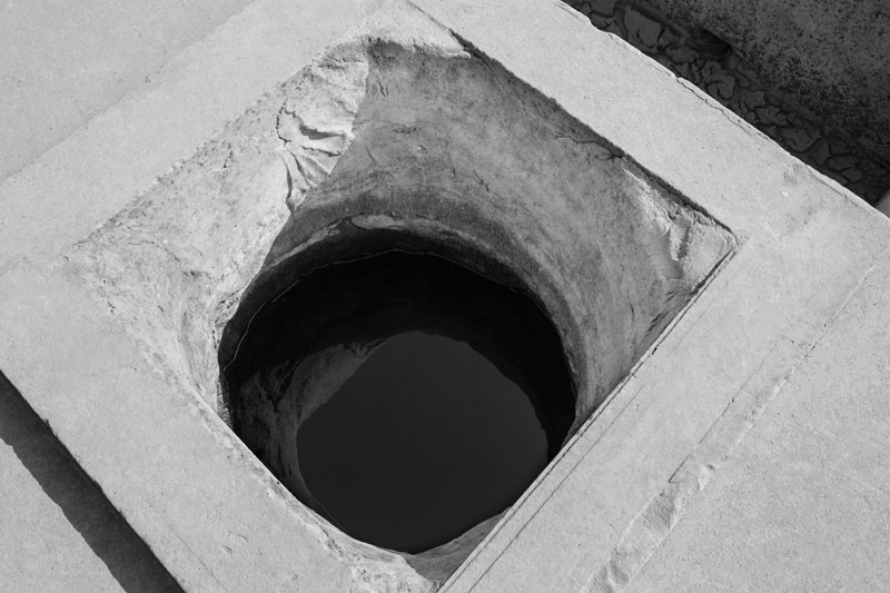 High water table inside a 'beri' in Viprasar in Jaisalmer district, Rajasthan, rejuvenated by Chattar Singh Jam - The Water Wizard of Thar Desert